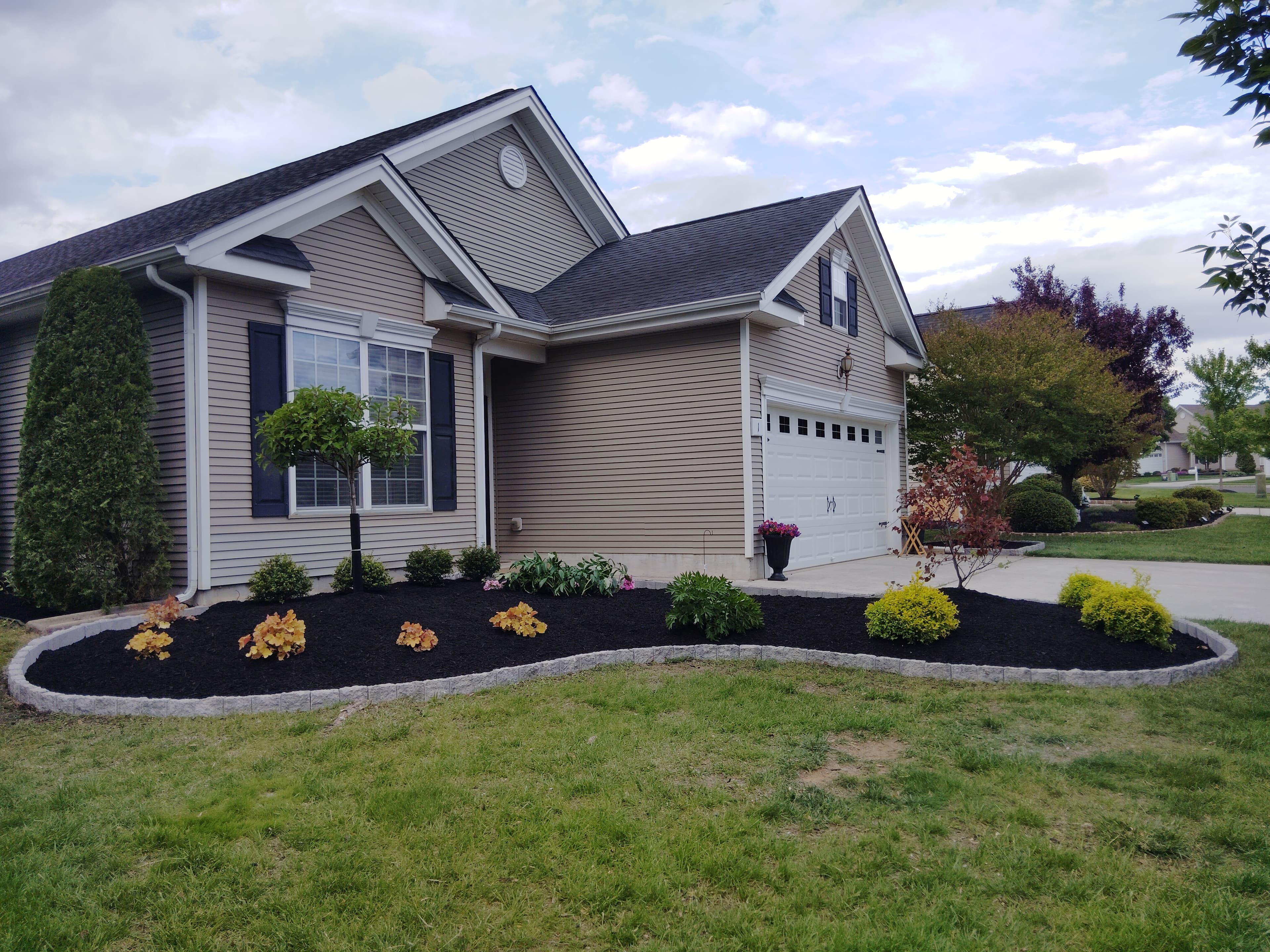 Front yard transformation after